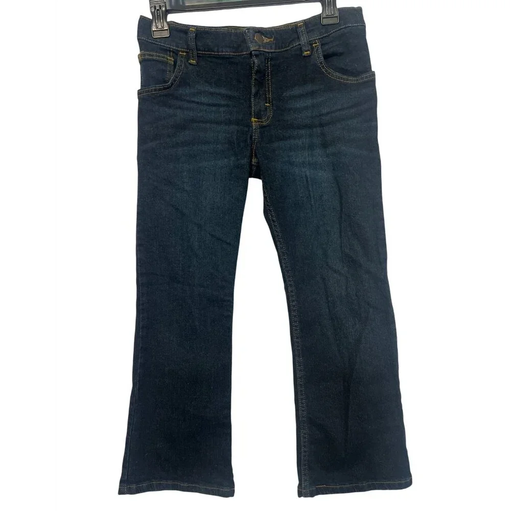 Wrangler Boys Classic Bootcut Jeans 10 Husky Dark Wash Premium‎ Quality Denim